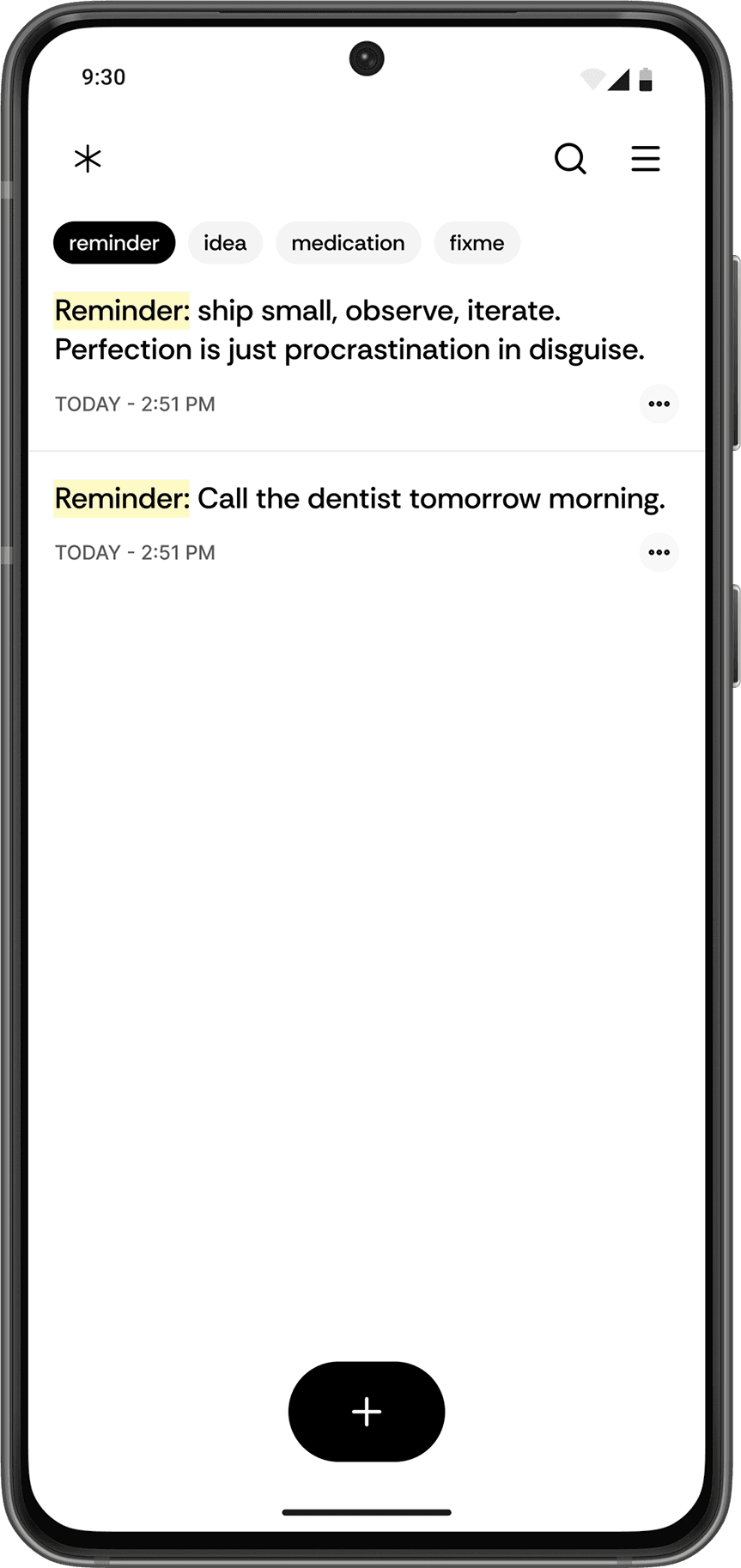 Mindrop prefixes screenshot